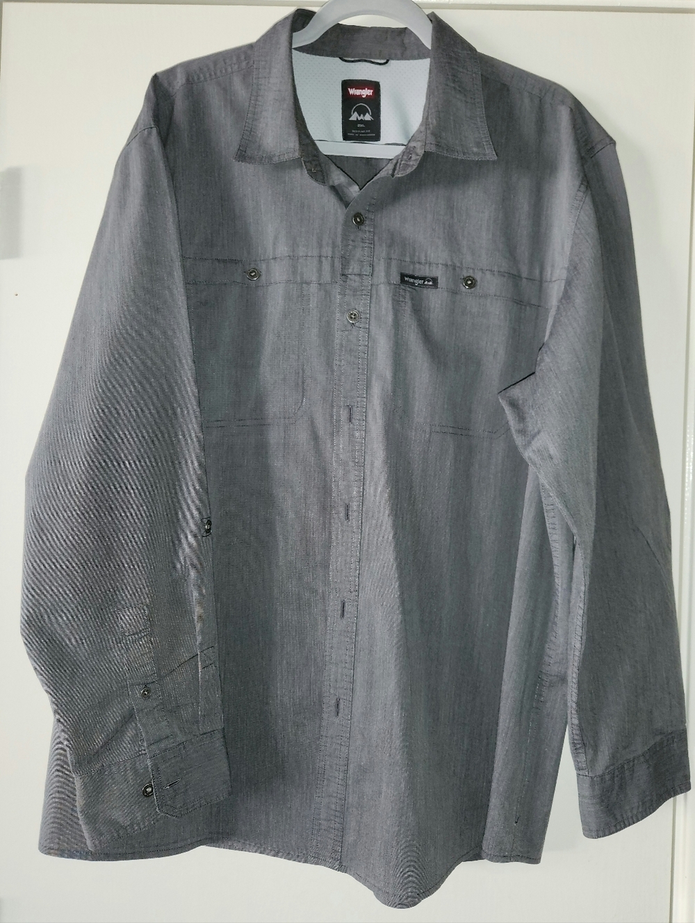 Wrangler Outdoor Charcoal Gray Long Sleeve Men Size 2XL EUC $32